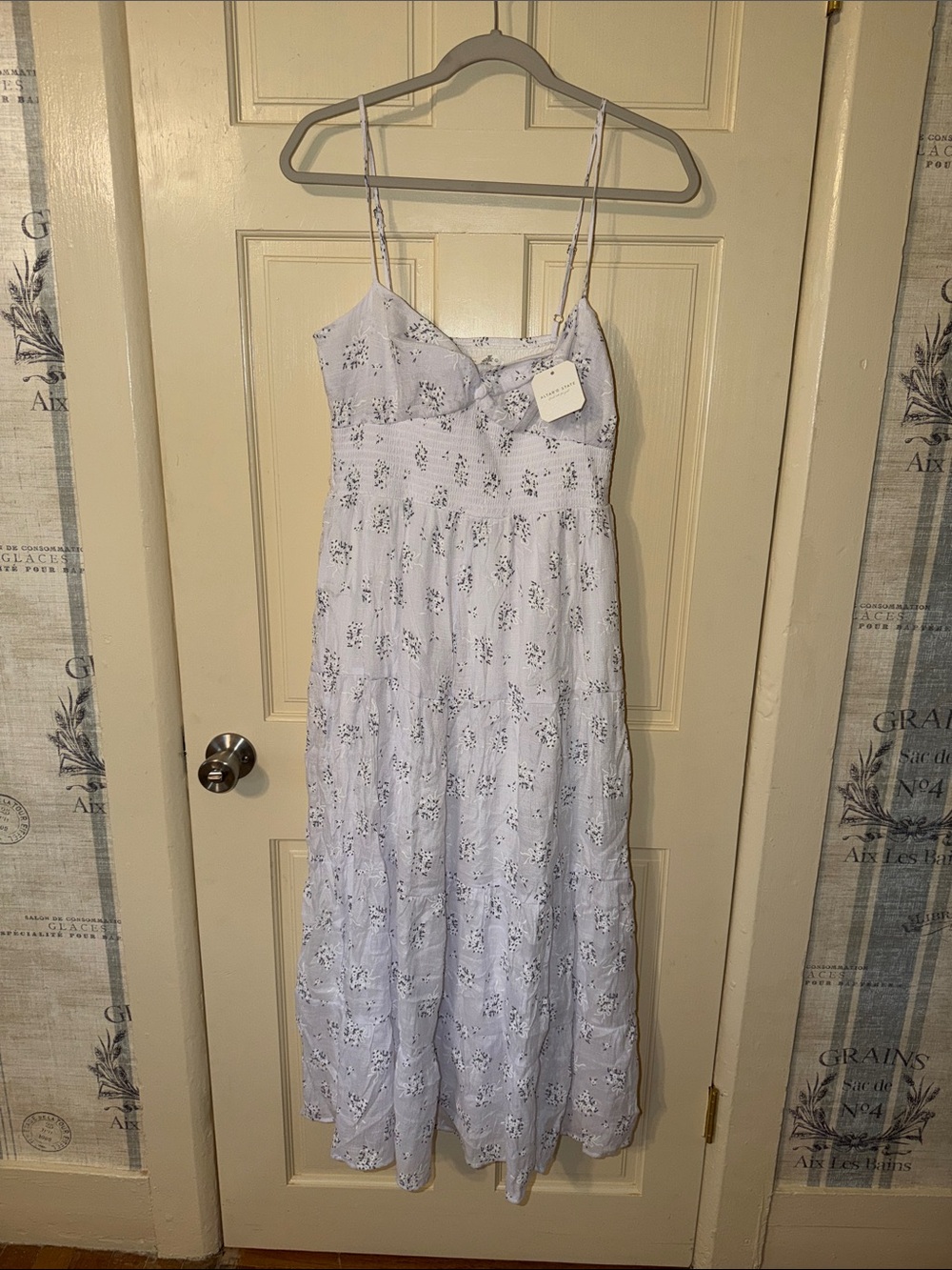 Altar'd State Lavender Eyelet Maxi Dress with Spaghetti Straps